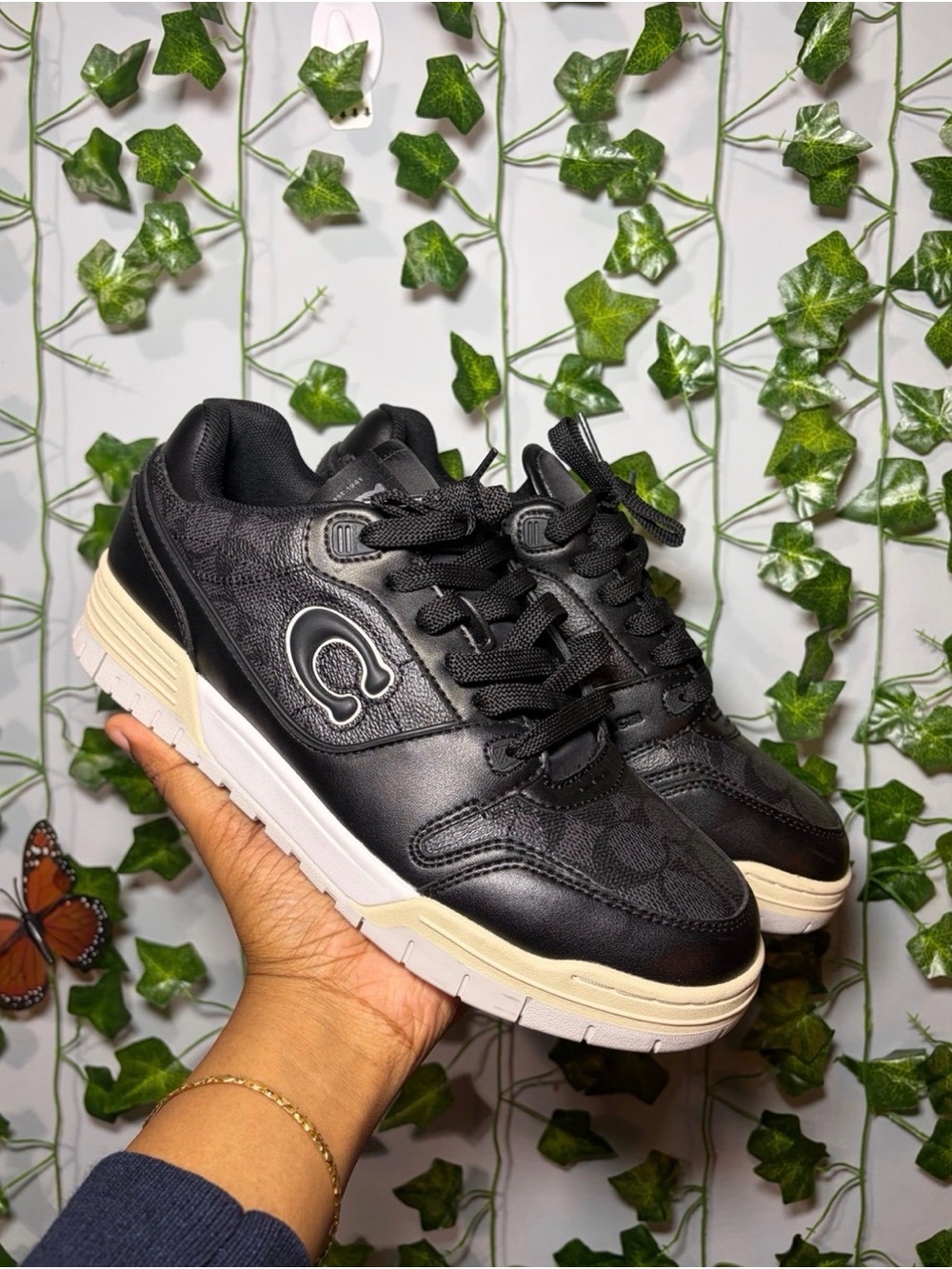 Women’s coach soho sneaker in Charcoal black